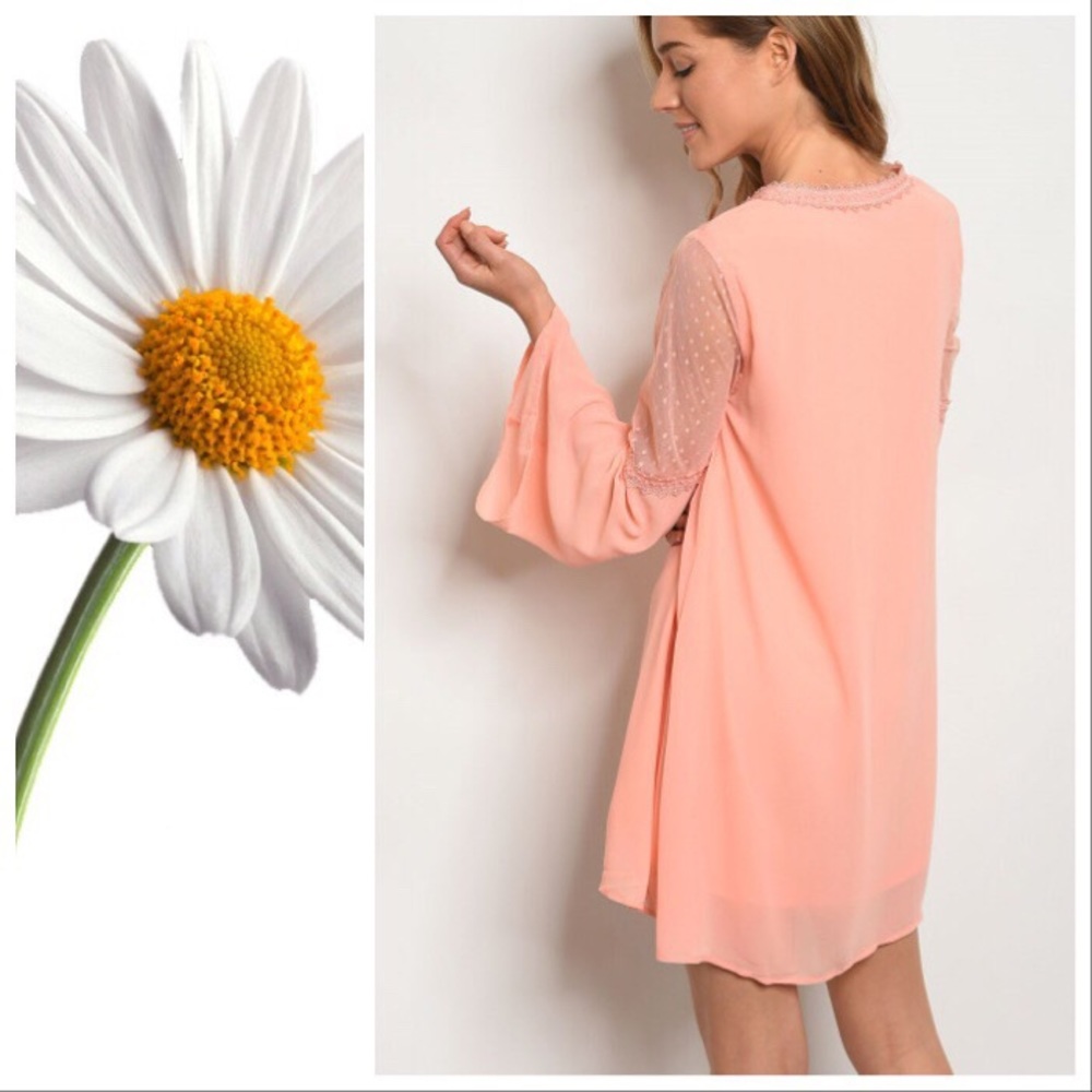 Peachy Tunic Style Mini Dress - Picture 2 of 8